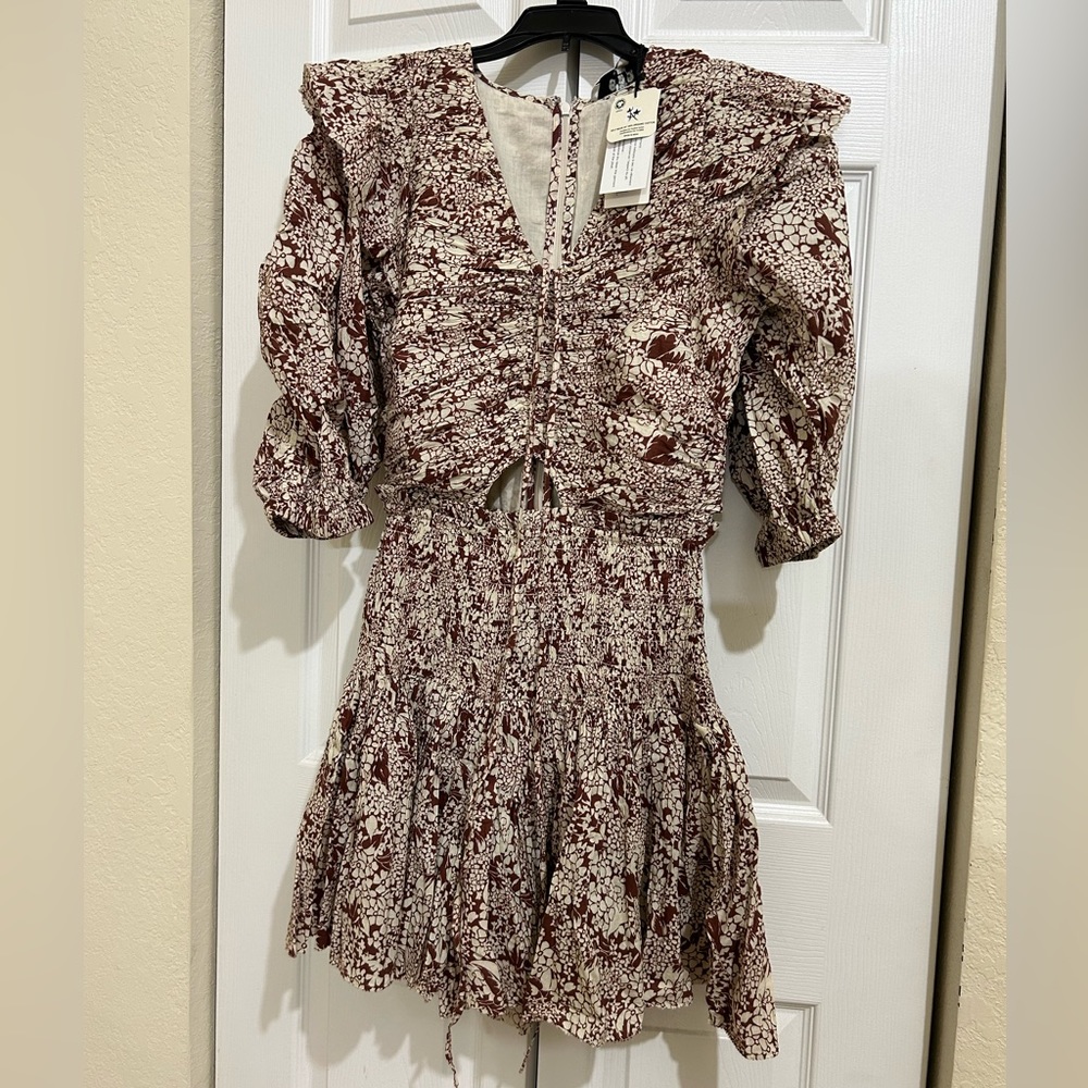 Priya Printed Puff Sleeve Romper